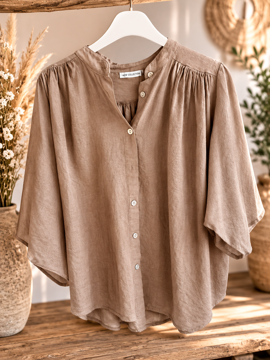 Luchtige Blouse met Ballonmouwen