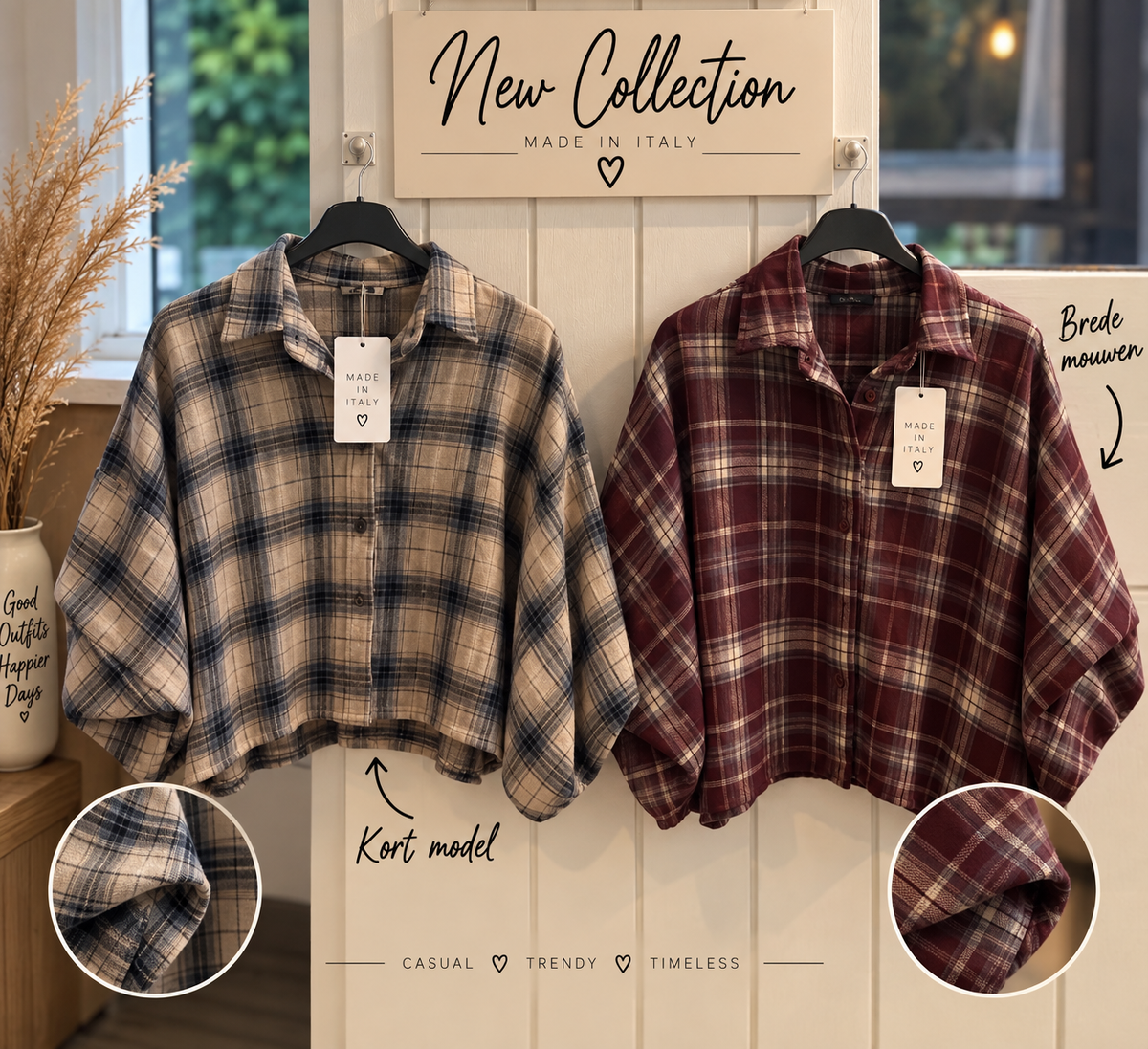 Ruiten oversized hemdjes